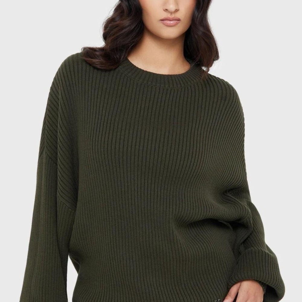 Killstar Belinda sweater khaki green size medium knitsweater